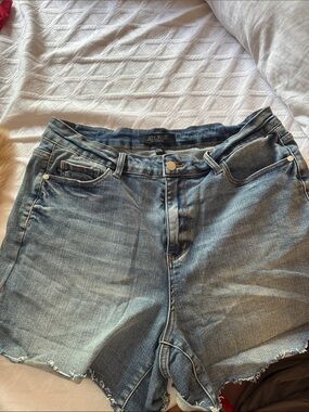 Judy Blue High-Waist Light Wash Denim Cutoff Shorts